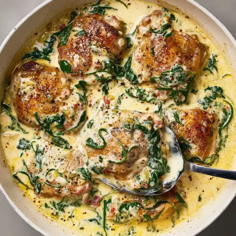 Creamy Garlic Butter Chicken with Spinach Recipe