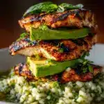 Honey Lime Chicken & Avocado Rice Stack Recipe