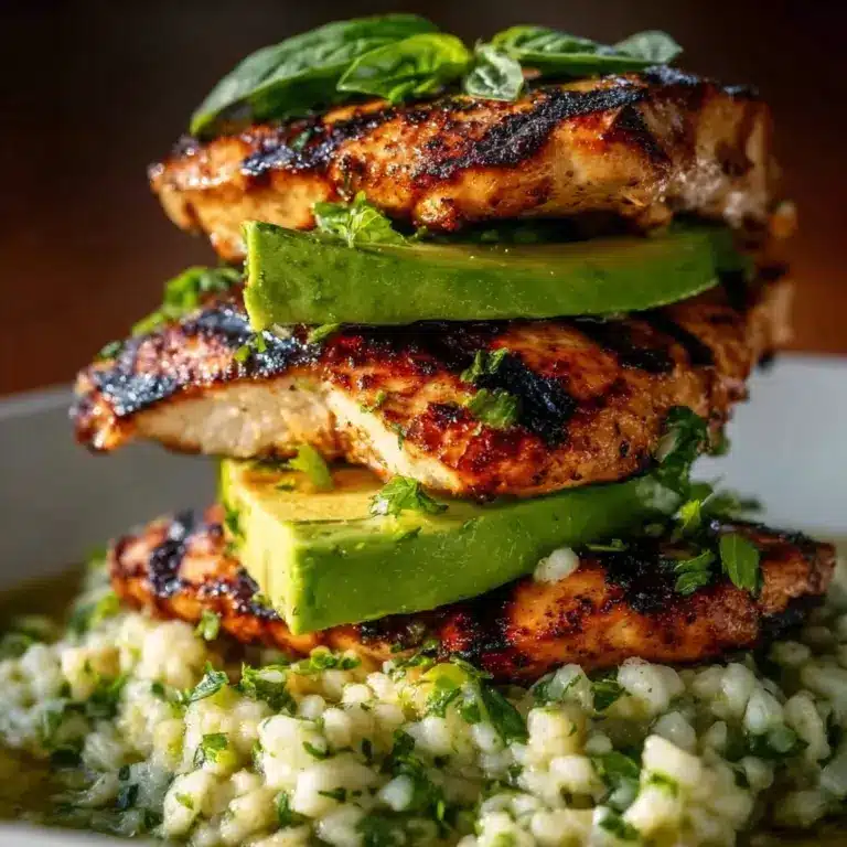 Honey Lime Chicken & Avocado Rice Stack Recipe