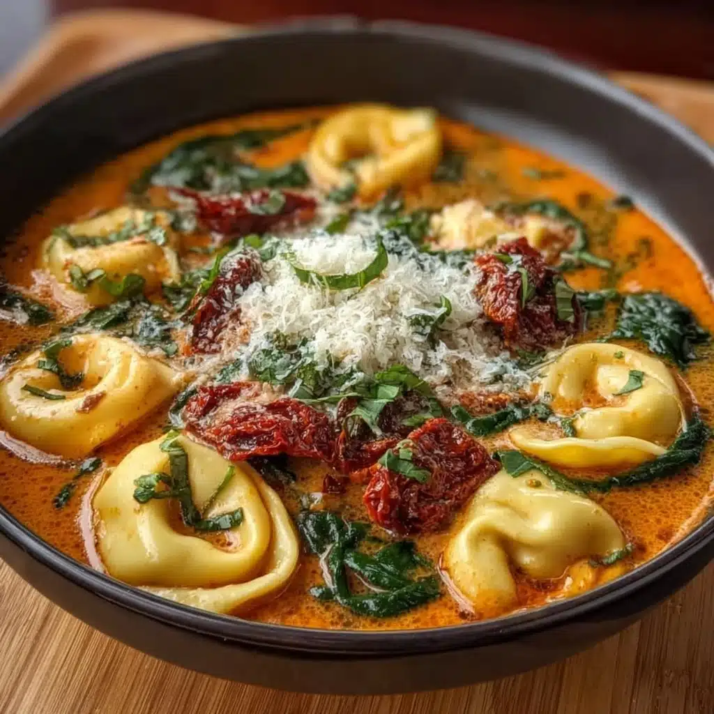 Creamy Tomato Basil Tortellini Soup Recipe - Recipe Image