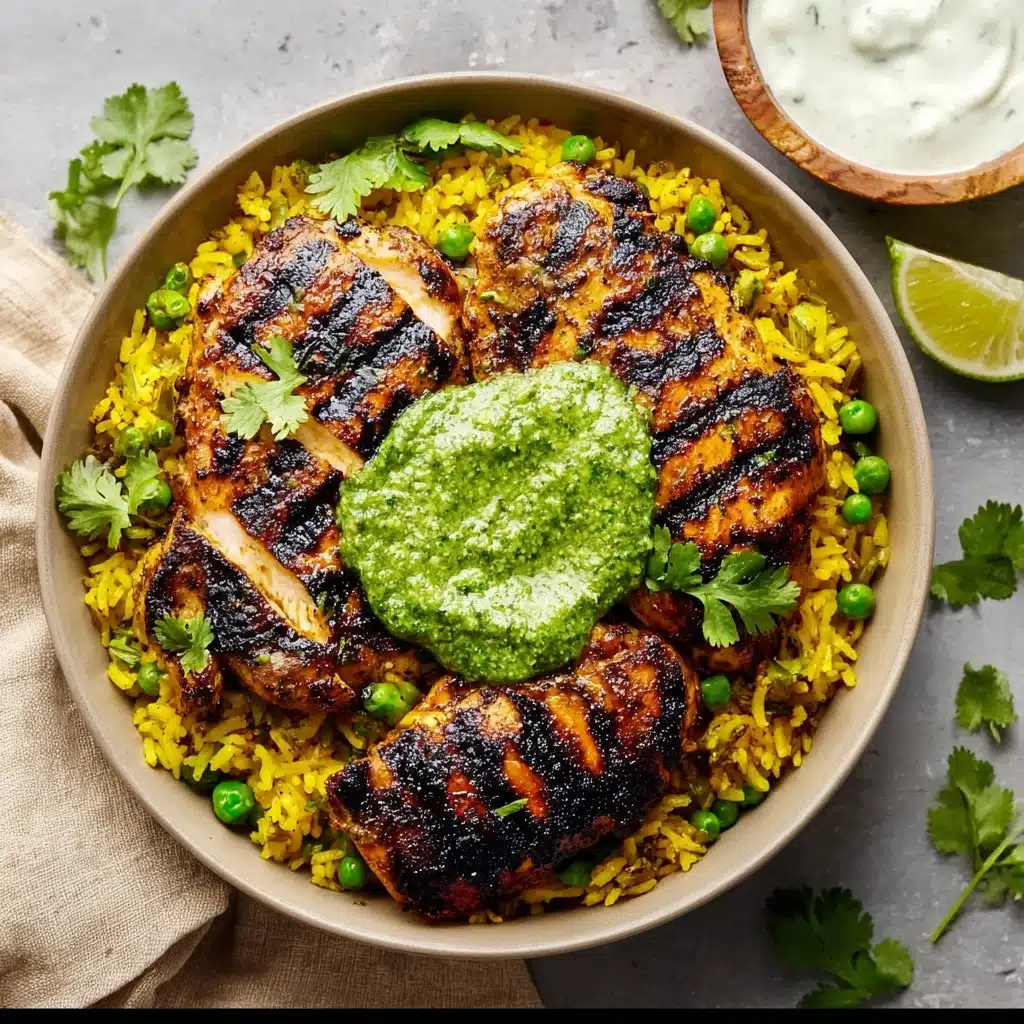 Peruvian Chicken and Rice with Green Sauce Recipe - Recipe Image
