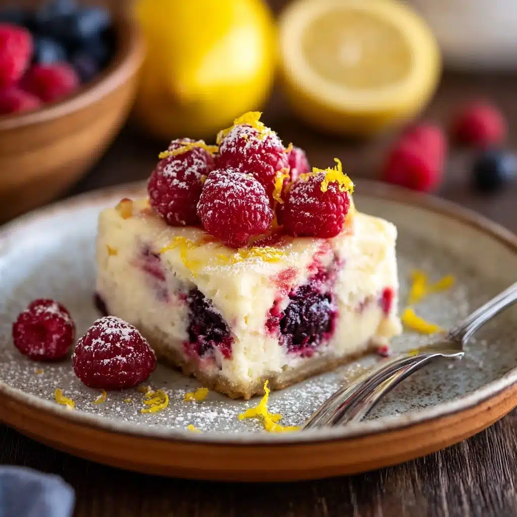 Lemon Raspberry Cottage Cheese Bake Recipe