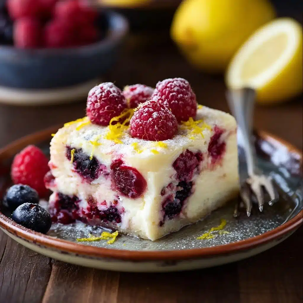 Lemon Raspberry Cottage Cheese Bake Recipe - Recipe Image