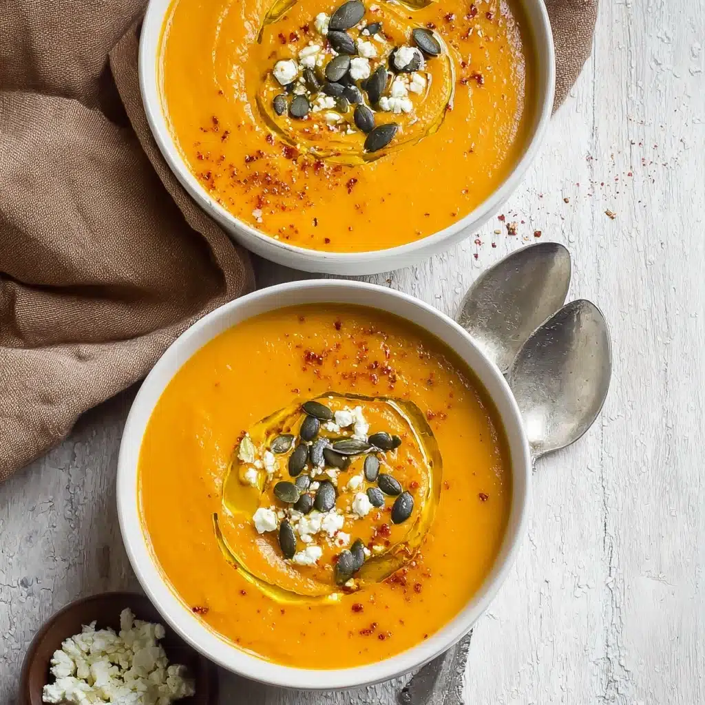 One Pot Savory Pumpkin & Sweet Potato Soup Recipe - Recipe Image