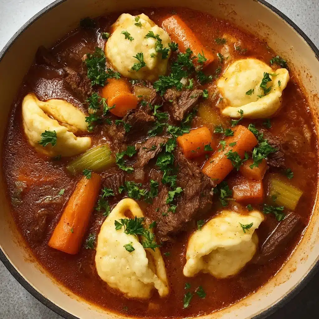 Beef and Pierogi Stew Recipe - Recipe Image