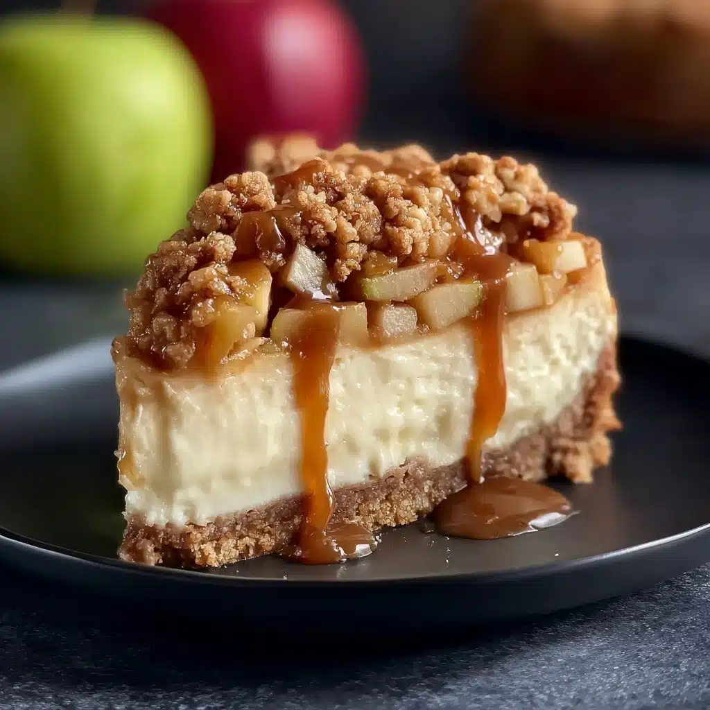Mouthwatering Caramel Apple Crisp Cheesecake Recipe - Recipe Image