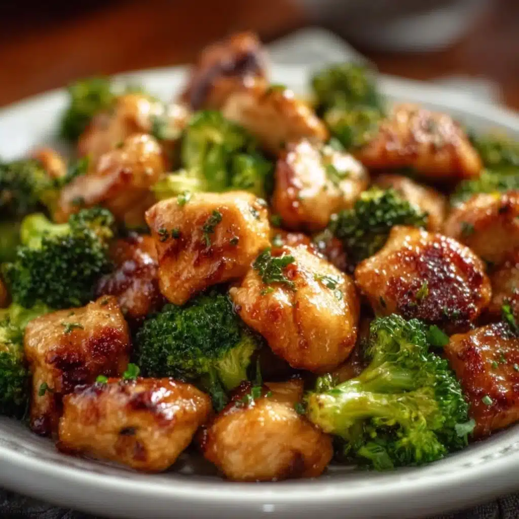 Air Fryer Chicken Bites and Broccoli Recipe - Recipe Image