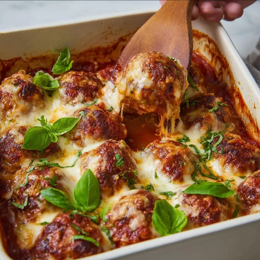 Meatballs with Cheese and Marinara Sauce Recipe - Recipe Image