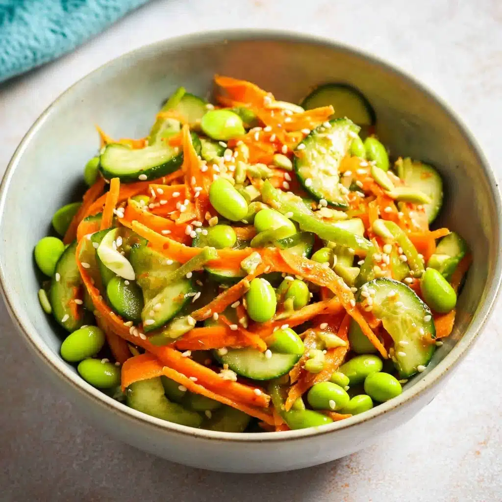 Edamame, carrot and cucumber salad Recipe