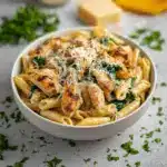 Healthy Garlic Parmesan Chicken Pasta Recipe