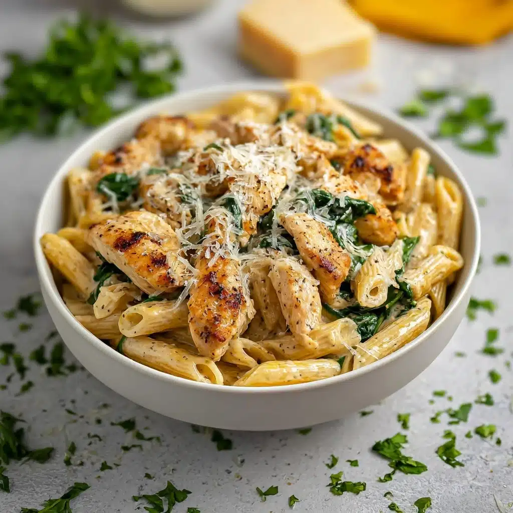Healthy Garlic Parmesan Chicken Pasta Recipe - Recipe Image