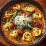Creamy Tomato Basil Tortellini Soup Recipe