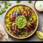 Peruvian Chicken and Rice with Green Sauce Recipe