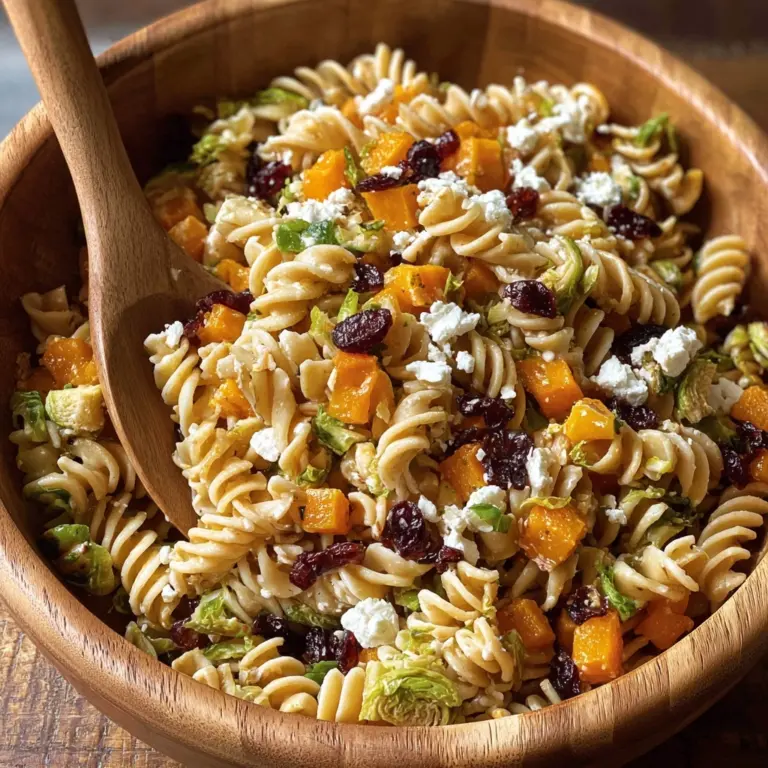 Fall Pasta Salad with Butternut Squash and Brussels Recipe