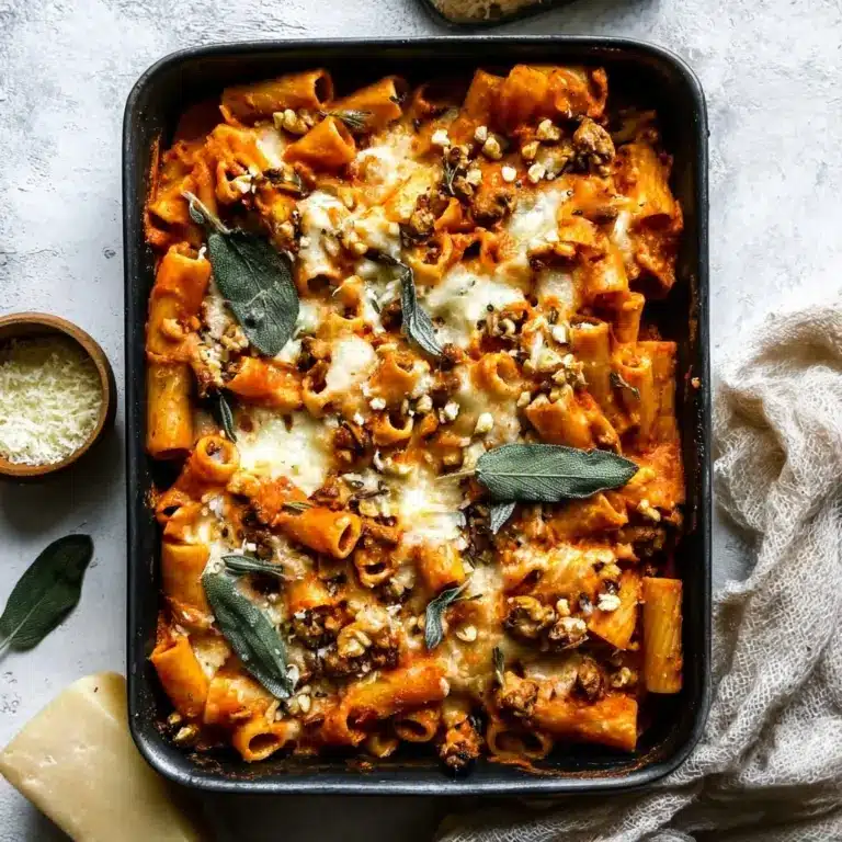Pasta Bake with Pumpkin Tomato Sauce Recipe