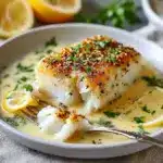 Tasty Baked Cod in Coconut Lemon Cream Sauce Recipe