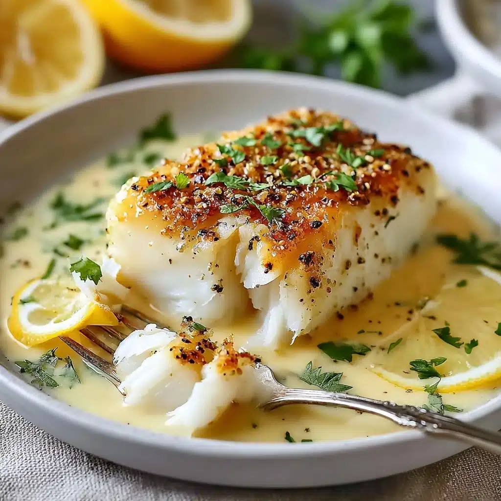 Tasty Baked Cod in Coconut Lemon Cream Sauce Recipe - Recipe Image