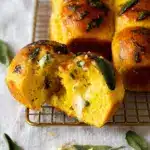 Soft Pumpkin Pull Apart Rolls with Sage Butter Recipe