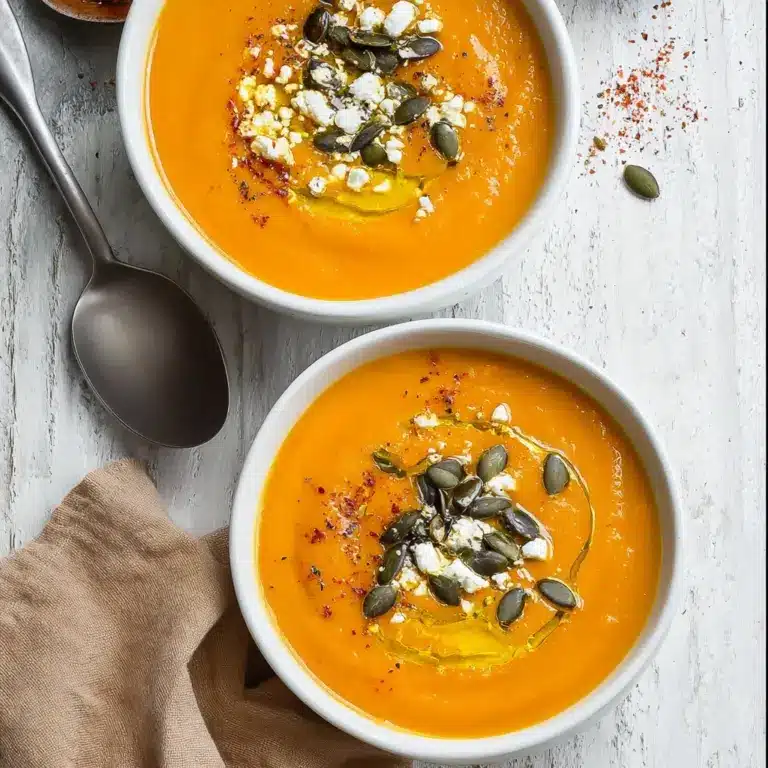 One Pot Savory Pumpkin & Sweet Potato Soup Recipe