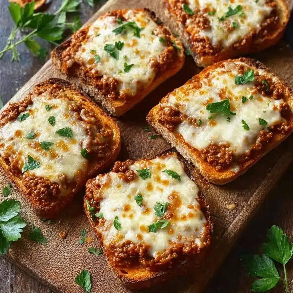 Homemade Cheesy Garlic Bread Sloppy Joe Melts Recipe