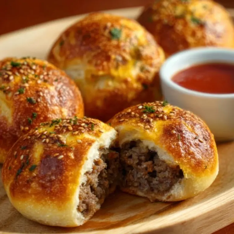 Garlic Parmesan Cheeseburger Bombs Recipe