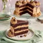 Mocha Latte Layer Cake with Coffee Syrup Recipe