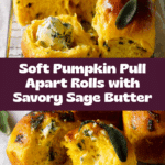 Soft Pumpkin Pull Apart Rolls with Sage Butter Recipe