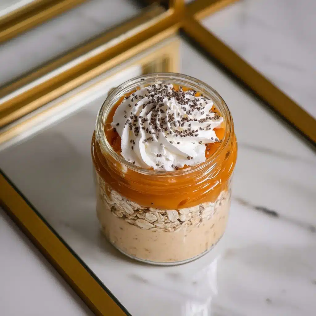 Pumpkin Cheesecake Overnight Oats Recipe - Recipe Image