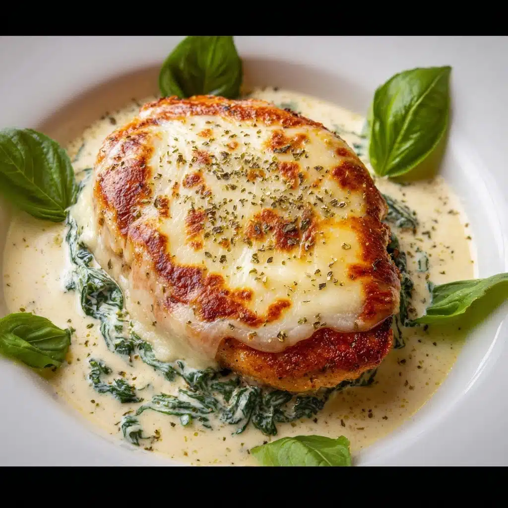 Mozzarella Chicken in Basil Cream Sauce Recipe - Recipe Image