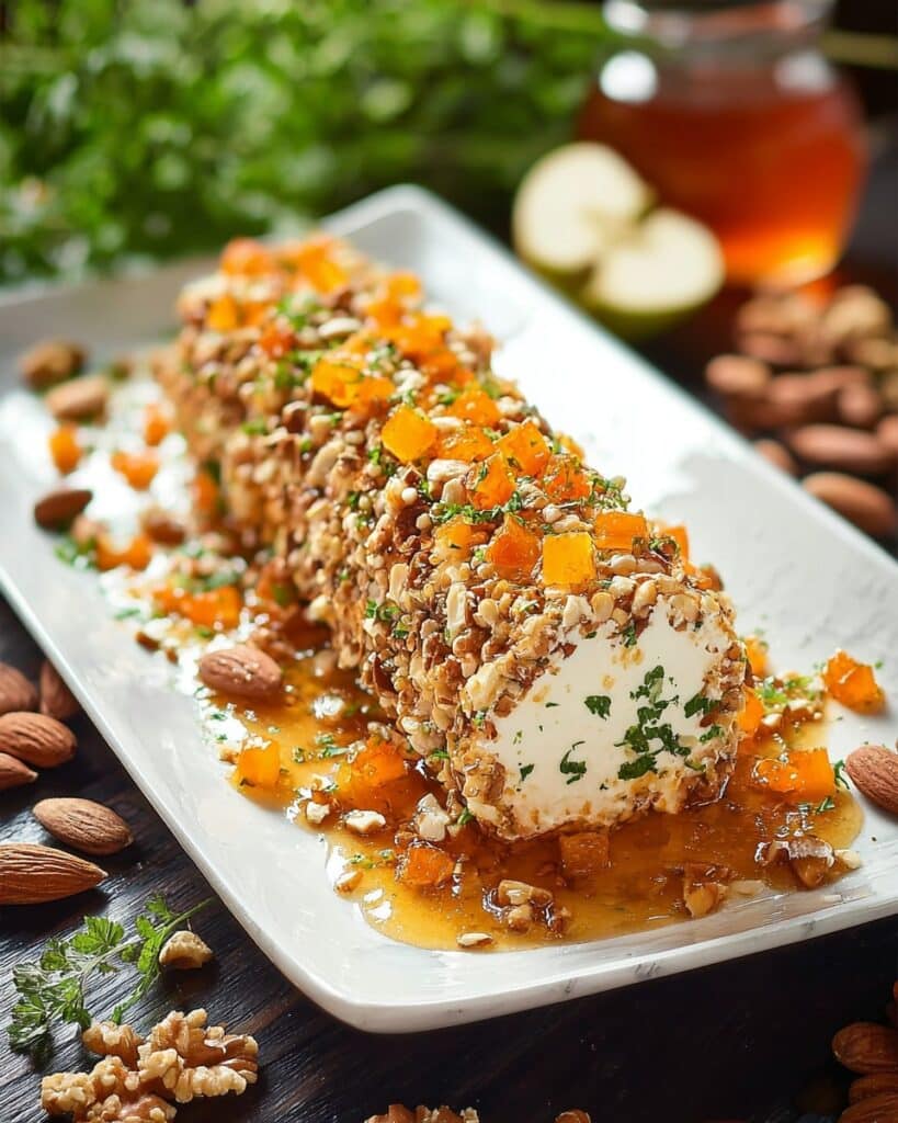 Goat Cheese Spread with Honey, Apricot, and Almonds Recipe
