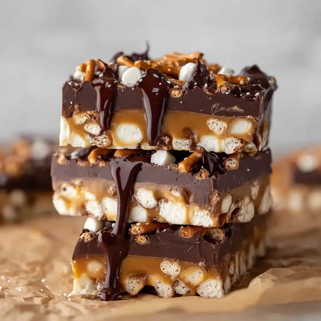 The Best Salted Caramel Pretzel Bark Recipe - Recipe Image