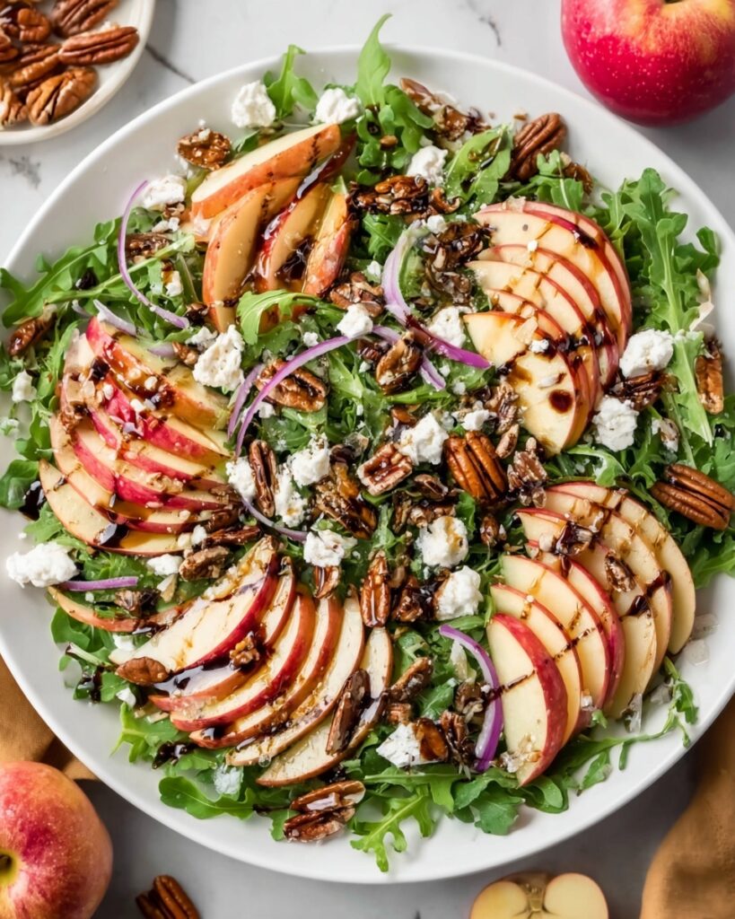 Apple Arugula Salad With Maple Pecans Recipe