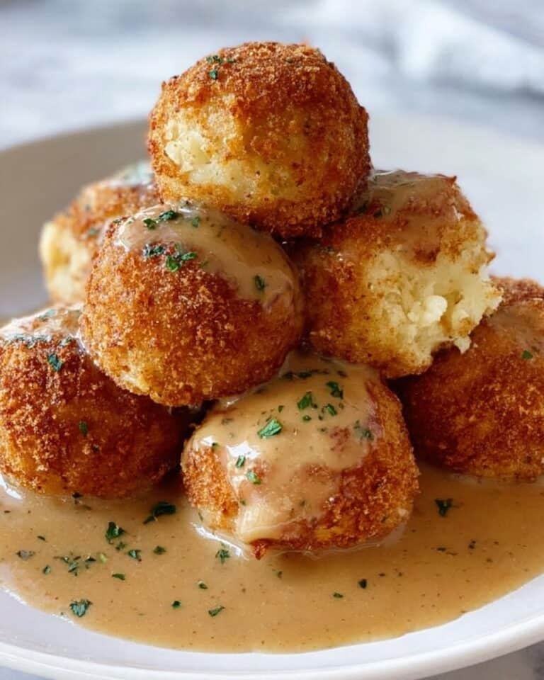 Turkey Stuffing Balls with Gravy Recipe