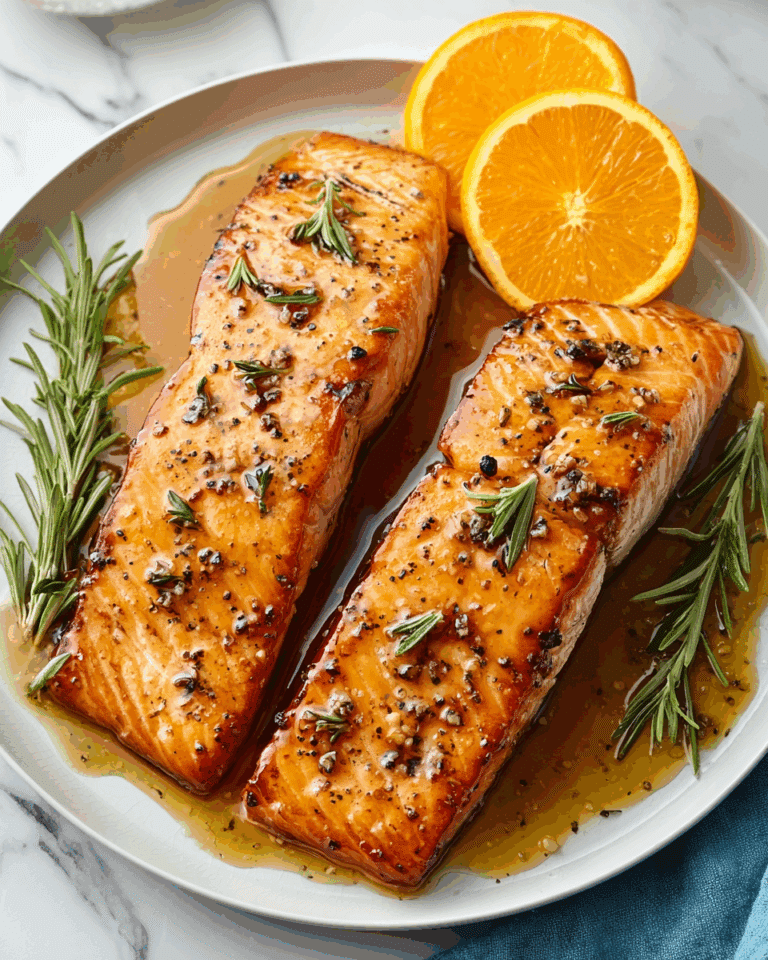 Orange Rosemary Glazed Salmon Recipe