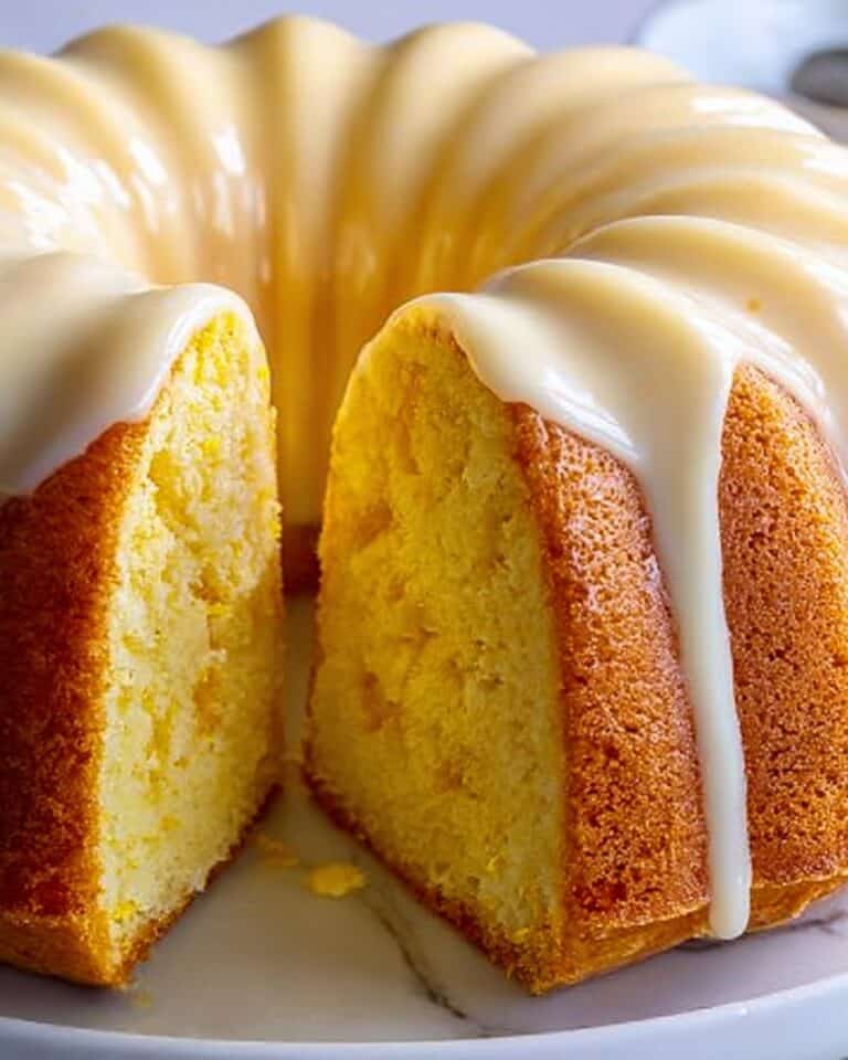 Lemon Cake with Lemon Glaze Recipe