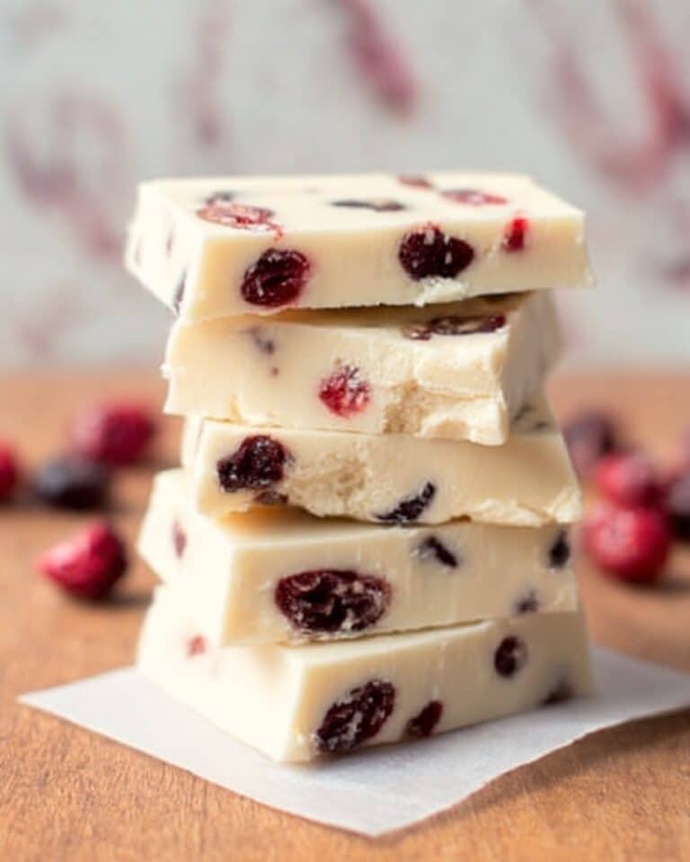 White Chocolate Cranberry Fudge Recipe