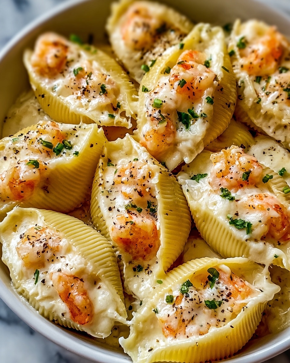 Creamy Seafood Stuffed Shells Recipe