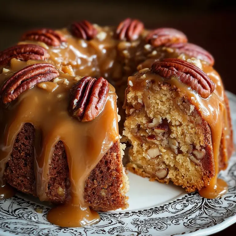 Apple Pecan Cake With Caramel Glaze Recipe