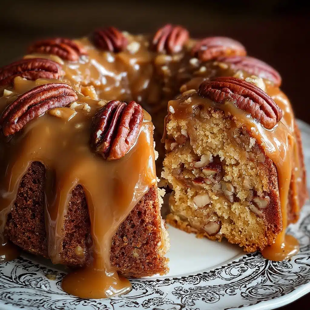 Apple Pecan Cake With Caramel Glaze Recipe