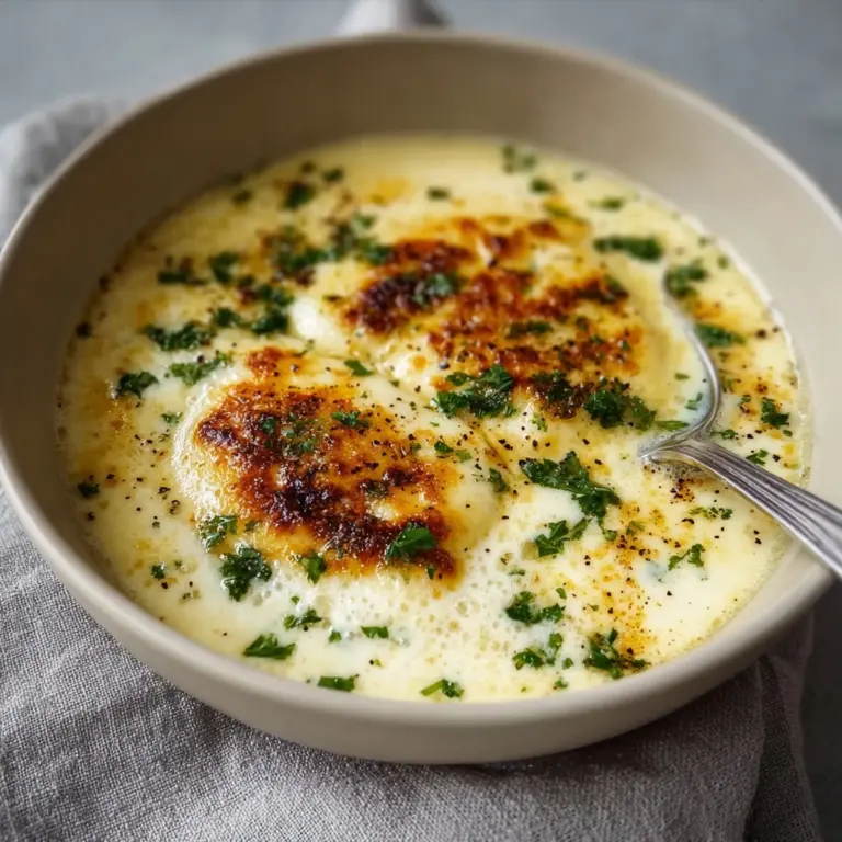 Creamy Cheddar Garlic Herb Potato Soup Recipe