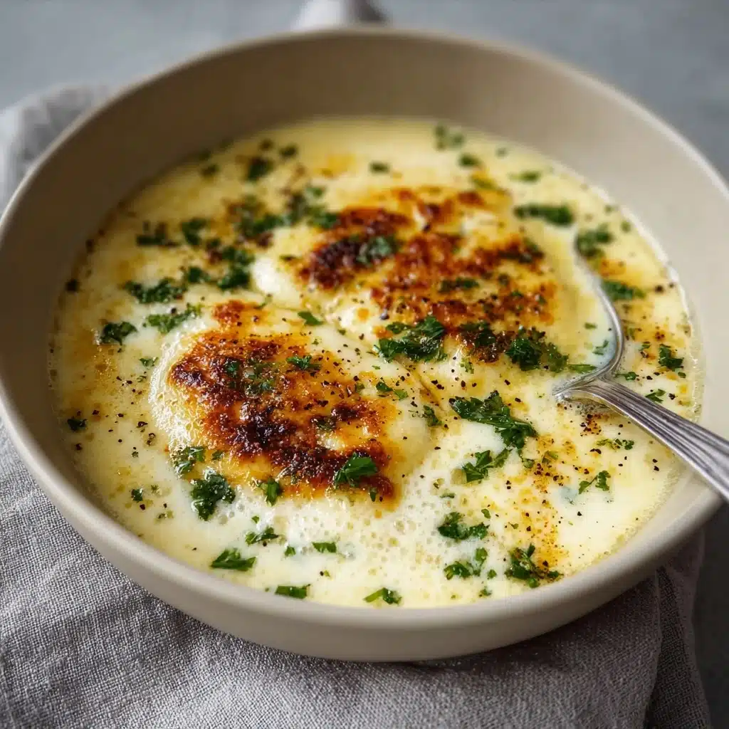 Creamy Cheddar Garlic Herb Potato Soup Recipe