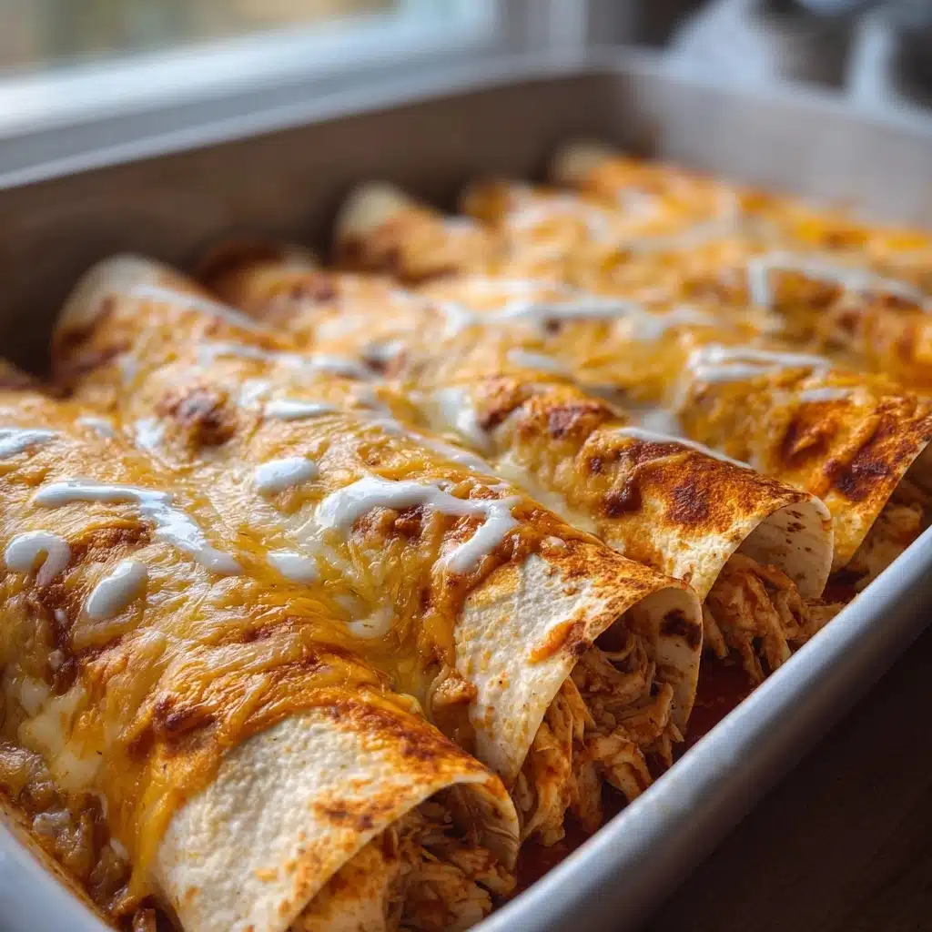 38g Protein Chicken Enchiladas with Dreamy White Sauce Recipe