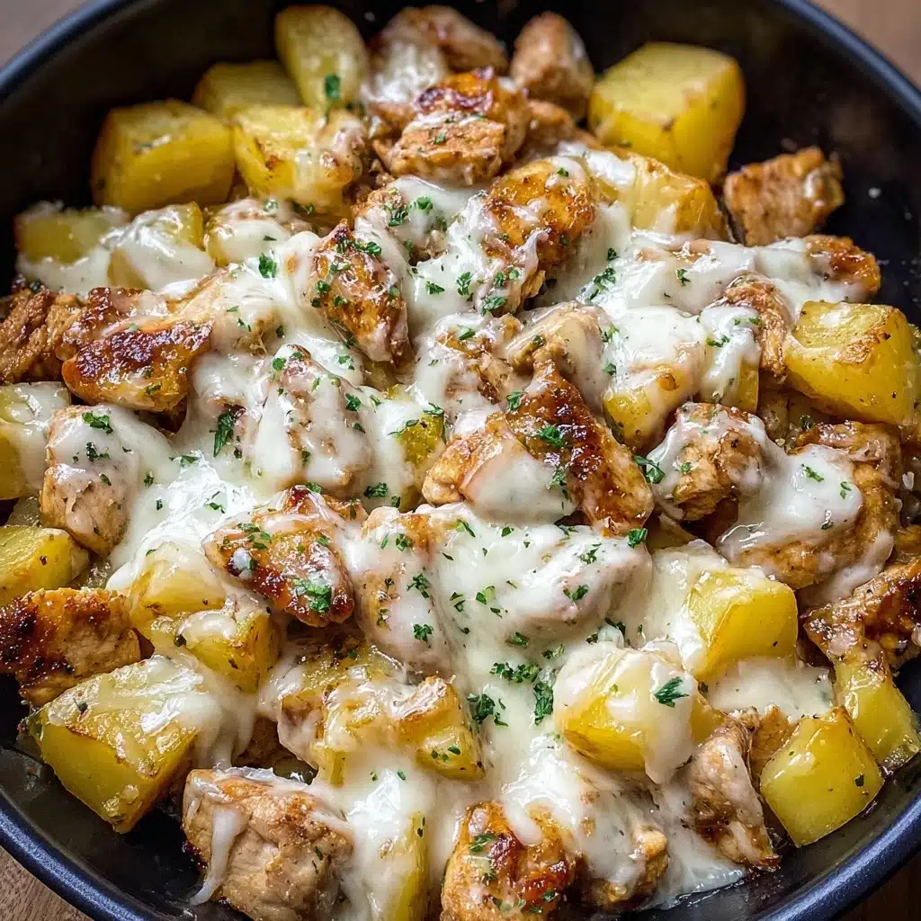 Slow Cooker Garlic Parmesan Chicken and Potatoes Recipe - Recipe Image