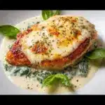 Mozzarella Chicken in Basil Cream Sauce Recipe