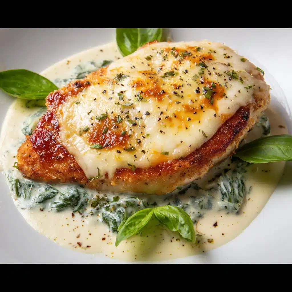Mozzarella Chicken in Basil Cream Sauce Recipe - Recipe Image
