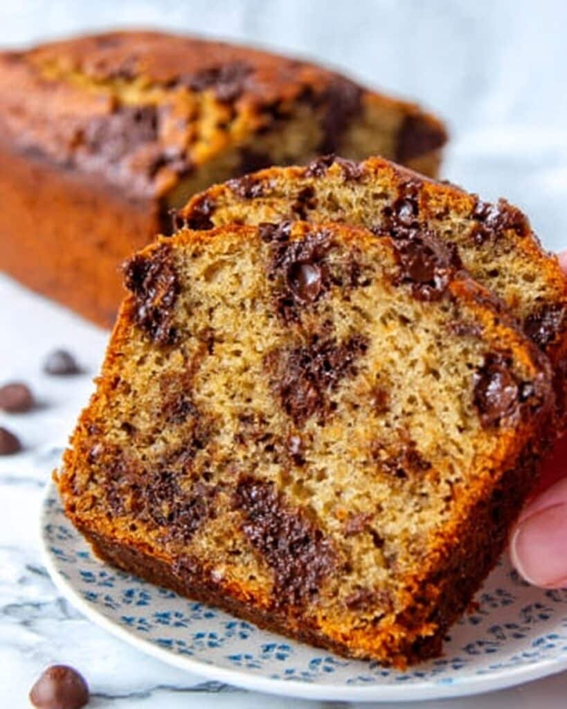 Moist Banana Bread with Chocolate Chips Recipe