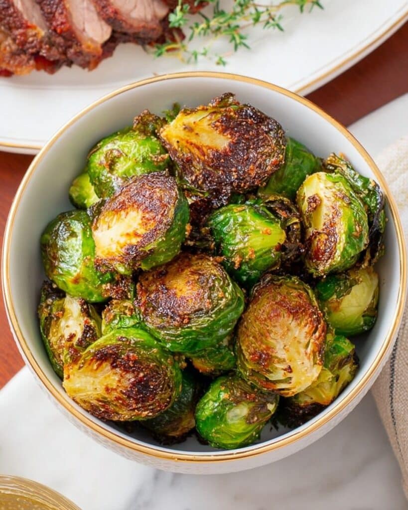 Garlic Parmesan Roasted Brussels Sprouts Recipe