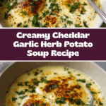 Creamy Cheddar Garlic Herb Potato Soup Recipe