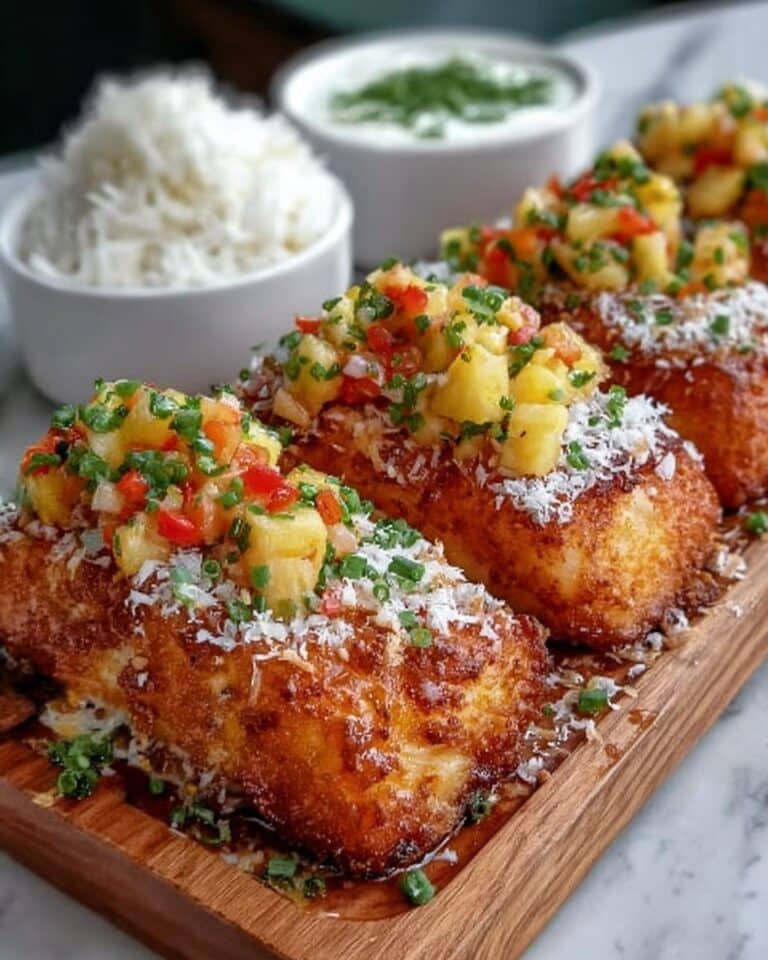 Coconut Crusted Salmon with Pineapple Salsa Recipe