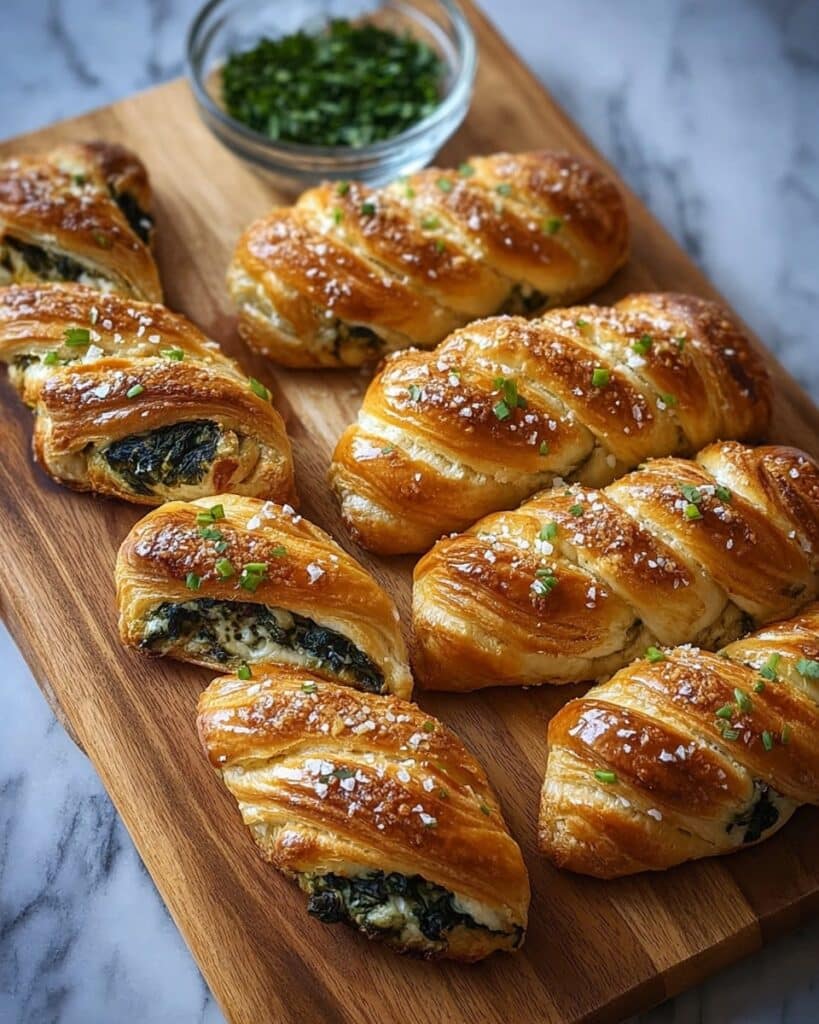 Spinach and Feta Puff Pastry Twists Recipe
